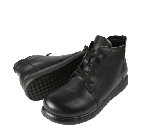 Ghete casual, dama, PASS COLLECTION, J970016A negru, piele naturala